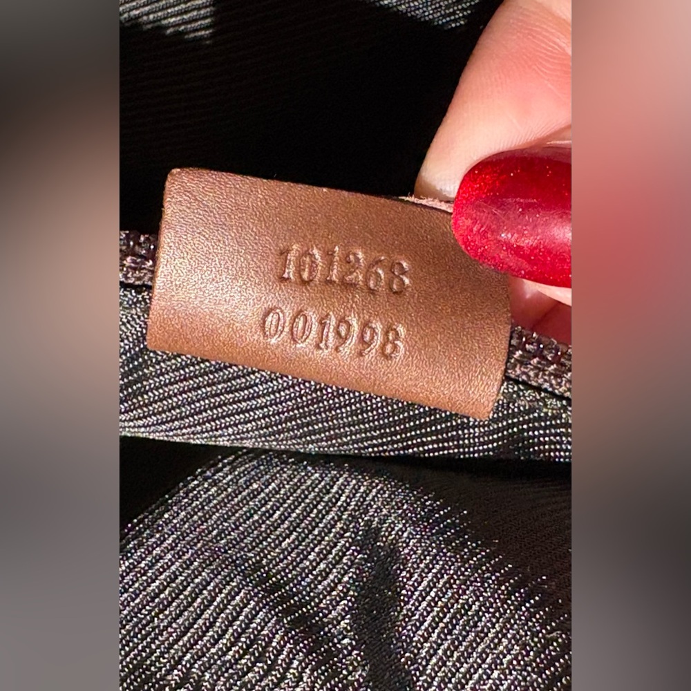 Y2K Vintage Gucci Jumbo GG Monogram Canvas Tote Bag • Brown Leather Straps - Picture 8 of 15